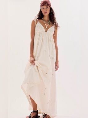 Sorrento Stroll Cutwork Maxi Dress NWOT sugar swizzle